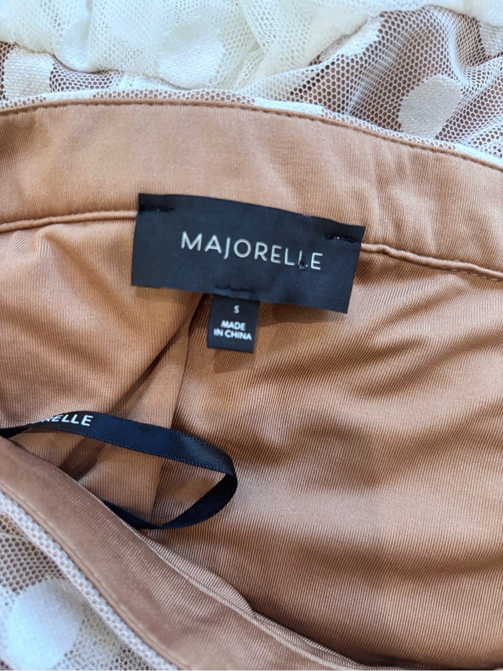 Majorelle Revolve Polka Dot Ruched Asymmetrical Ruffle Midi Skirt - Picture 6 of 7